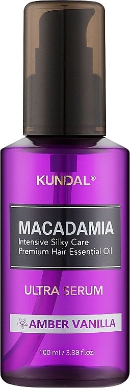Купити Сиворотка для волосся зволожуюча "Амбра Ваніль" Kundal Macadamia Ultra Hair Serum Amber Vanilla на Elune.com.ua