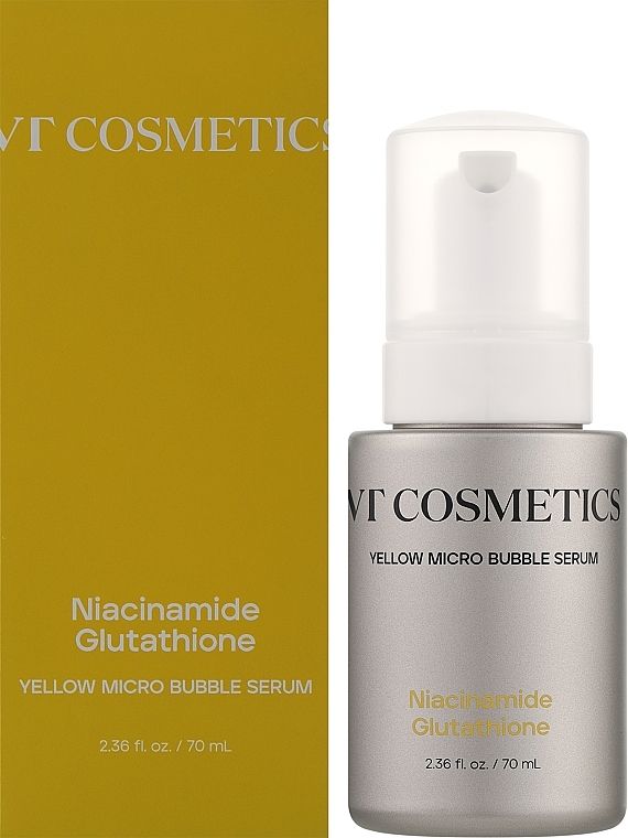 Купити Мікробульбашкова сироватка з ніацинамідом і глутатіоном VT Cosmetics Niacinamide Glutathione Yellow Micro Bubble Serum на Elune.com.ua