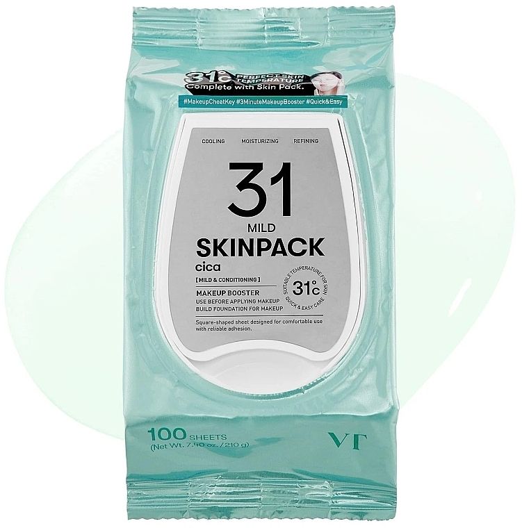 Купити Заспокійливі маски-пади для обличчя з центелою VT Cosmetics Mild Skin Pack на Elune.com.ua