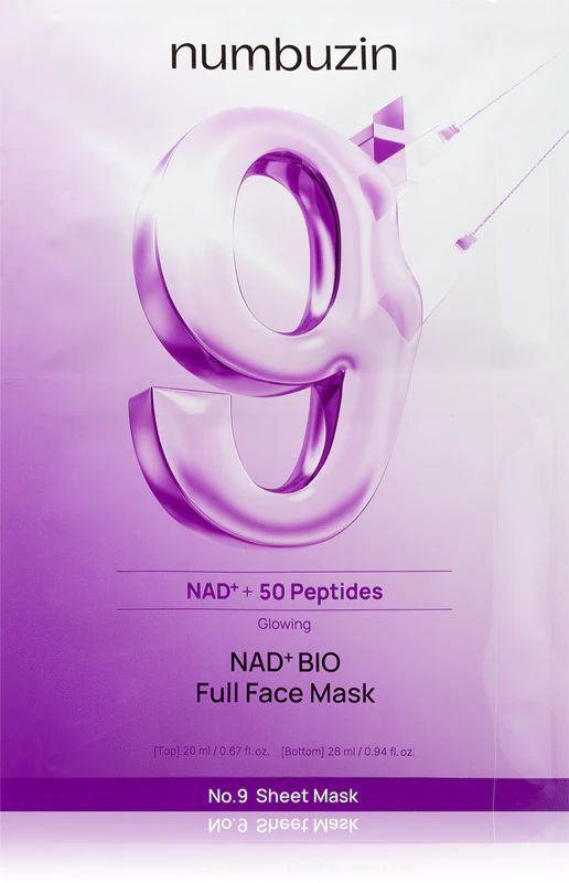 Купити Зміцнювальна колагенова маска з пептидами Numbuzin No. 9 NAD Bio Lifting-sil Full Face Mask на Elune.com.ua