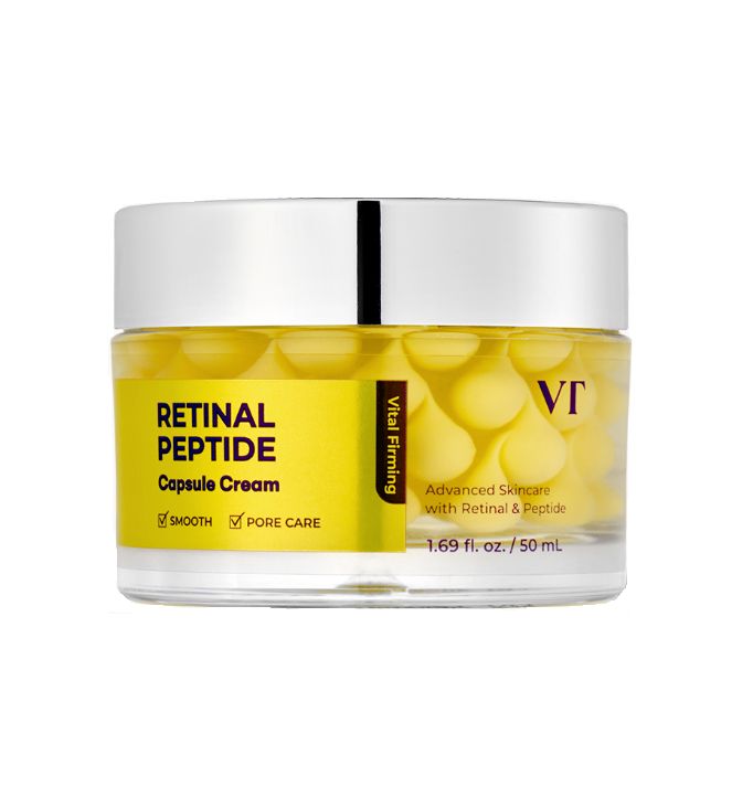 Купити Капсульний крем з ретиналем та пептидами для пружності шкіри VT Cosmetics Retinal Peptide Capsule Cream на Elune.com.ua