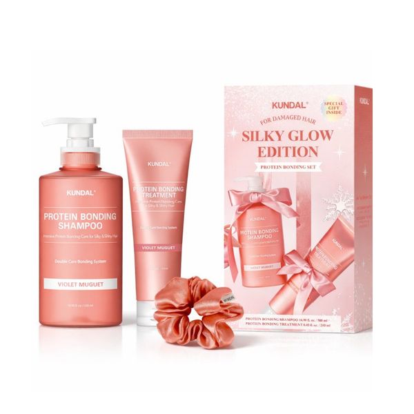 Купити Набір для волосся для глибокого відновлення Holiday Silk Glow Edition Protein Bonding Care Set Violet Muguet Set 500ml+250ml на Elune.com.ua