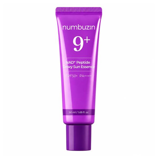 Купити Антивікова сонцезахисна есенція з NAD+ та пептидами Numbuzin No.9 NAD Peptides Dewy Sun Essence SPF 50+ PA++++ на Elune.com.ua
