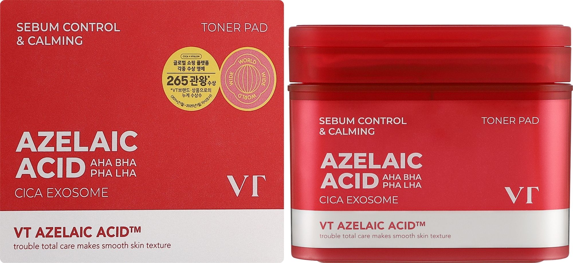 Купити Тонер-педи з азелаїновою кислотою VT Cosmetics Azelaic Acid Toner Pad на Elune.com.ua