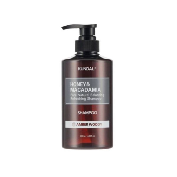 Купити Шампунь відновлюючий "Бурштинова деревина" Kundal Honey & Macadamia Nature Shampoo Amber Woody на Elune.com.ua