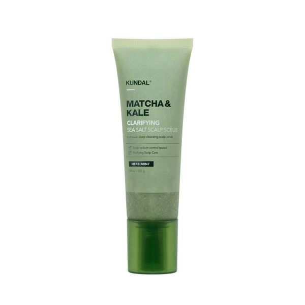 Купити Скраб для шкіри голови Kundal Matcha & Kale Clarifying Sea Salt Scalp Scrub Herb Mint на Elune.com.ua