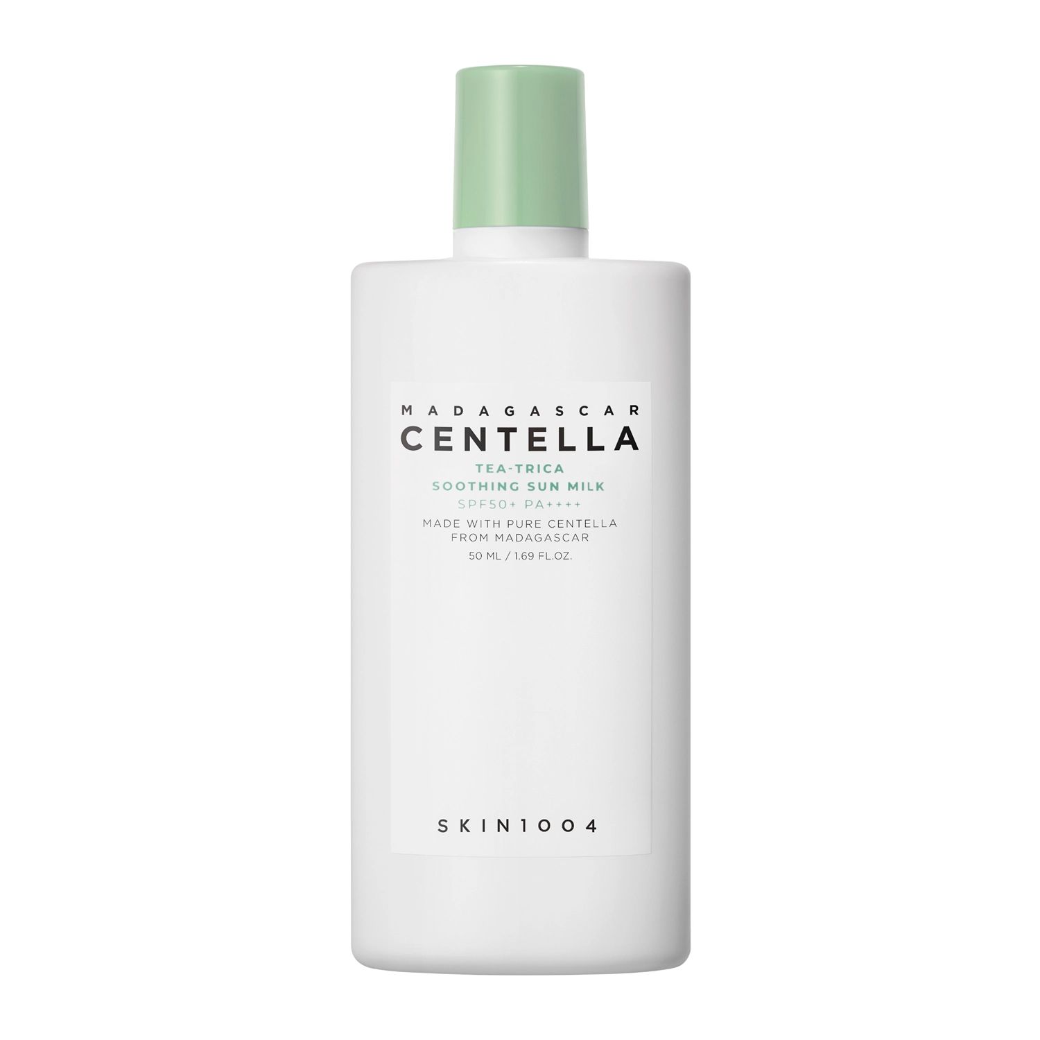 Купити Легке сонцезахисне молочко SKIN1004 Madagascar Centella Tea-Trica Soothing Sun Milk SPF50+ PA++++ на Elune.com.ua