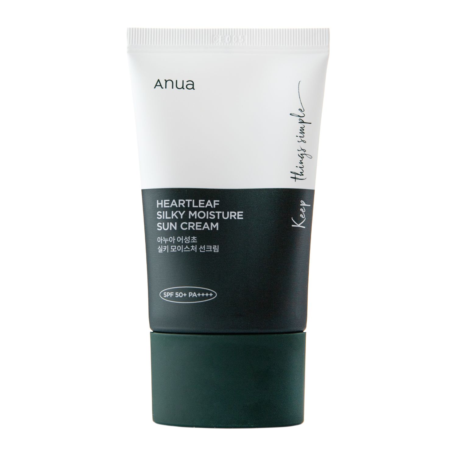 Купити Зволожувальний сонцезахисний крем Anua Heartleaf Silky Moisture Sun Cream SPF50+/PA++++ на Elune.com.ua