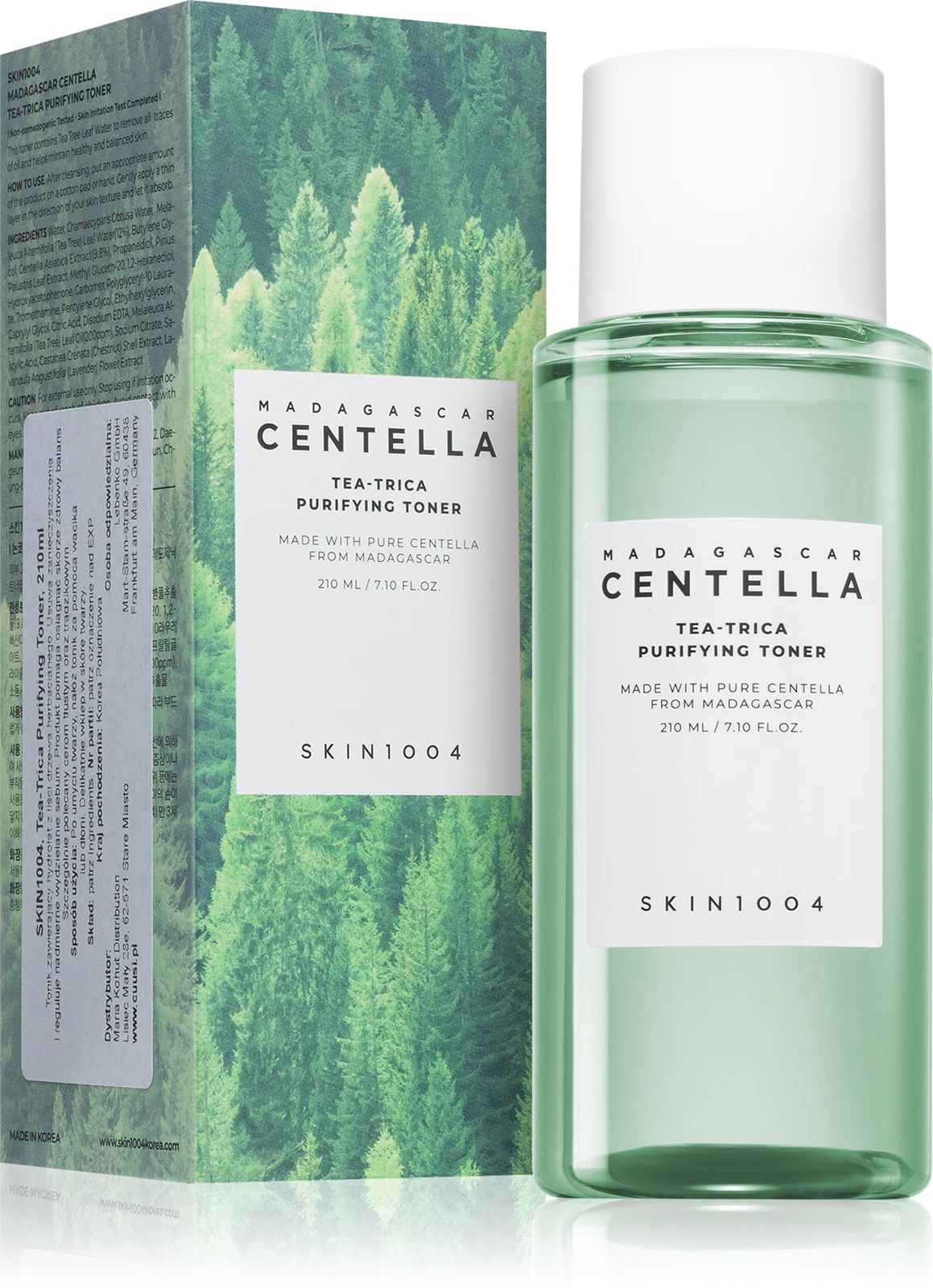 Купити Тонік для розгладження шкіри та звуження пор SKIN1004 Madagascar Centella Tea-Trica Purifying Toner на Elune.com.ua