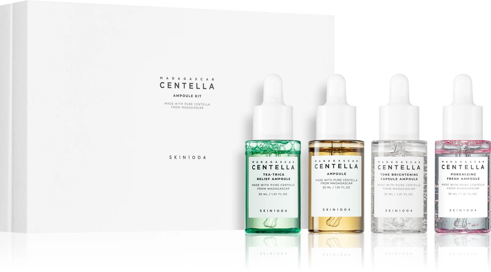 Купити Подарунковий набір для досконалої шкіри SKIN1004 Madagascar Centella Ampoule Kit (4*30 ml) на Elune.com.ua