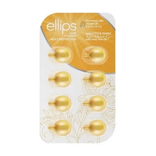 Купити Вітаміни для волосся "Розкішне сяйво" з олією алое вера Hair Vitamin Smooth & Shiny With Aloe Vera Oil на Elune.com.ua