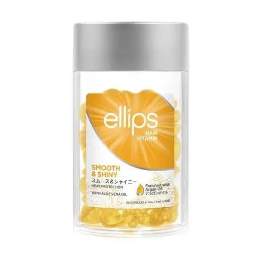 Купити Вітаміни для волосся "Розкішне сяйво" з олією алое вера Ellips Hair Vitamin Smooth & Shiny With Aloe Vera Oil на Elune.com.ua