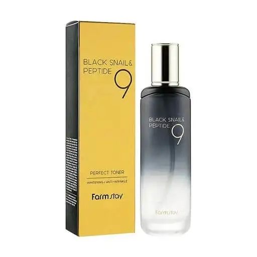 Купити Омолоджувальний тонер з муцином чорного равлика і пептидами Black Snail & Peptide 9 Perfect Toner на Elune.com.ua