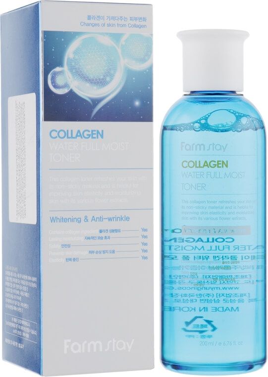 Купити Тонер для зволоження та пружності шкіри з колагеном Collagen Water Full Moist Toner на Elune.com.ua