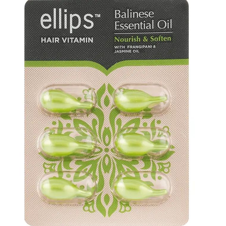 Купити Вітаміни для волосся "Живлення і м'якість Балі" Hair Vitamin Balinese Essential Oil Nourish & Soften на Elune.com.ua