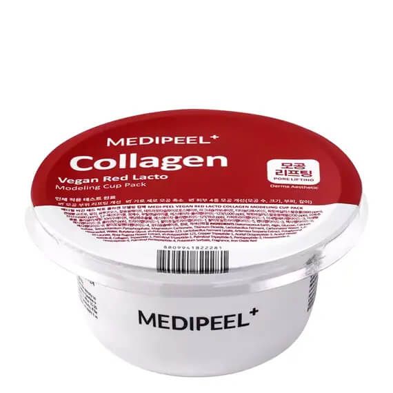 Купити Моделююча маска з лактобактеріями для обличчя Collagen Vegan Red Lacto Modeling Cup Pack на Elune.com.ua