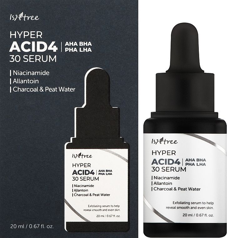 Купити Сироватка-пілінг змивна на основі кислот Hyper Acid 4 AHA BHA PHA LHA 30 Serum на Elune.com.ua