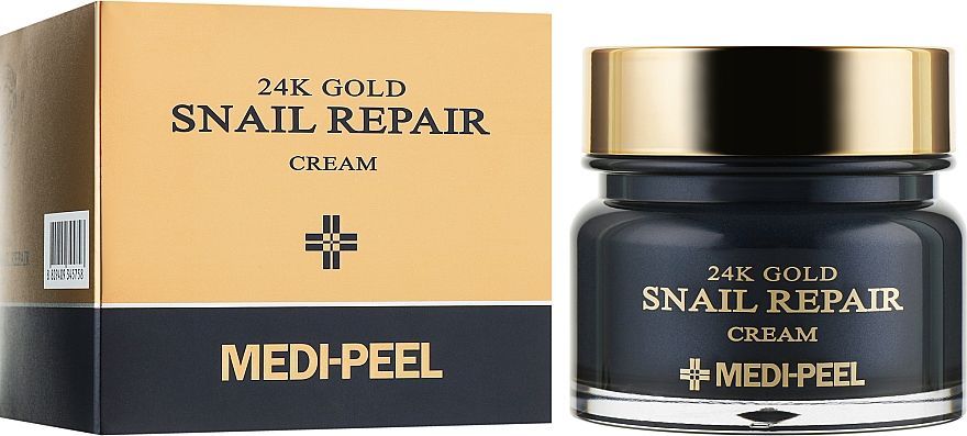 Купити Крем для обличчя з колоїдним золотом і муцином равлика 24k Gold Snail Repair Cream на Elune.com.ua