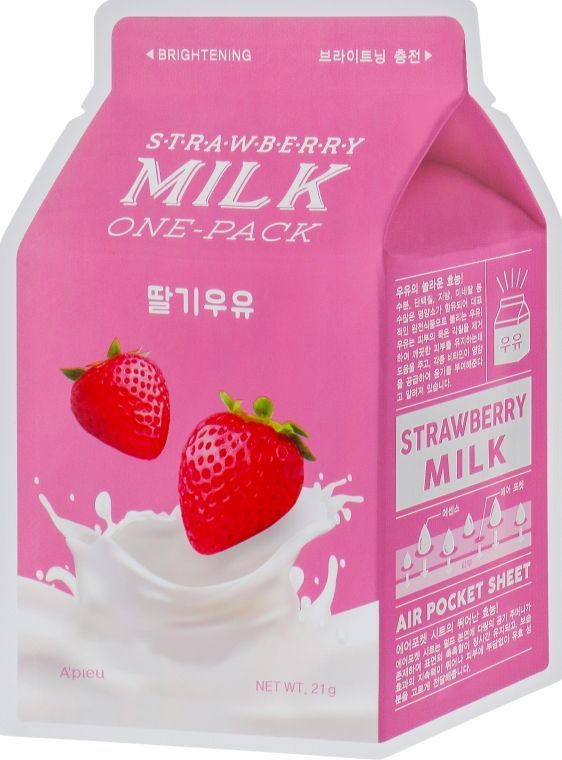 Купити Маска з протеїнами та екстрактом полуниці Strawberry Milk One-Pack на Elune.com.ua