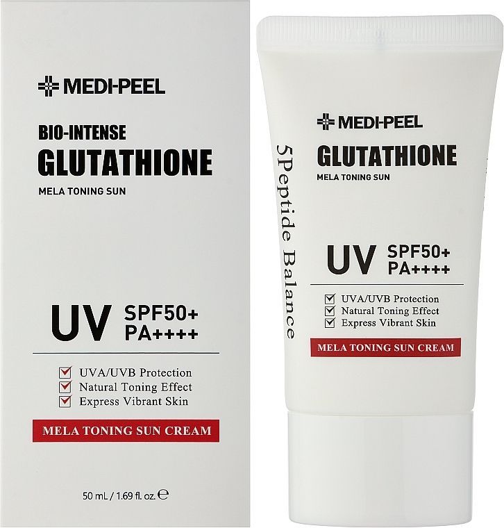 Купити Відбілювальний сонцезахисний крем для обличчя Bio-Intense Glutathione Mela Toning Sun Cream SPF50+ PA+++ на Elune.com.ua