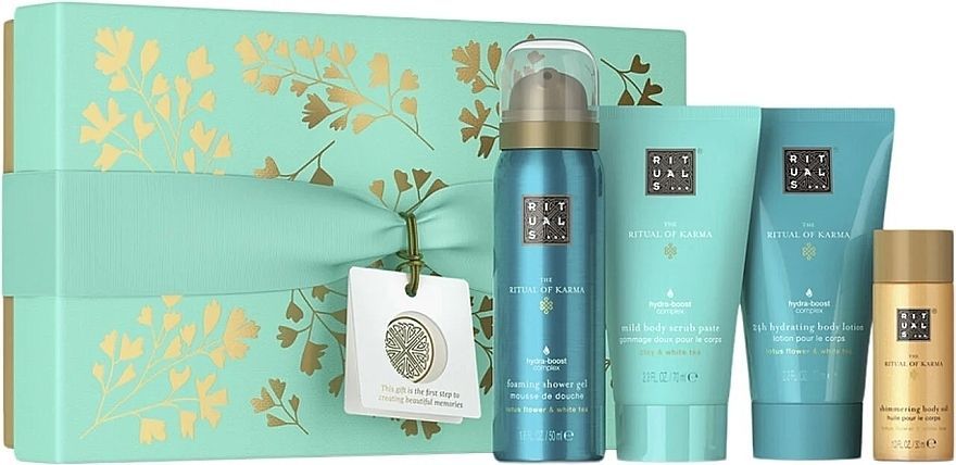 Купити Набір (sh/foam 50ml+b/lot 70ml+b/oil 30ml+b/scrub 70ml) The Ritual of Karma на Elune.com.ua