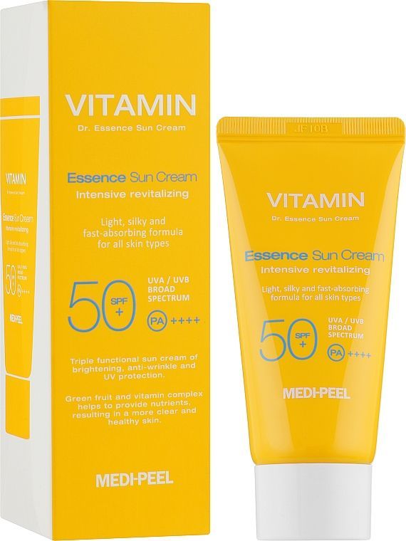Купити Вітамінний сонцезахисний крем для обличчя Vitamin Dr Essence Sun Cream SPF50+ PA++++ на Elune.com.ua
