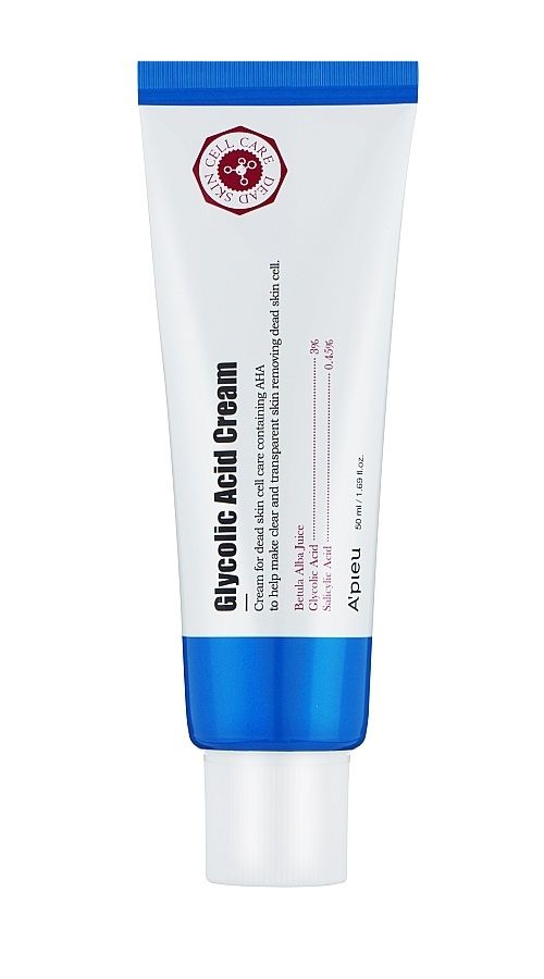 Купити Оновлювальний крем-пілінг для обличчя з AHA- і BHA-кислотами A'pieu Glycolic Acid Cream на Elune.com.ua