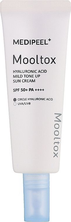Купити Тонізуючий сонцезахисний крем для обличчя Hyaluronic Acid Mooltox Mild Tone Up Sun Cream SPF 50+ PA++++ на Elune.com.ua