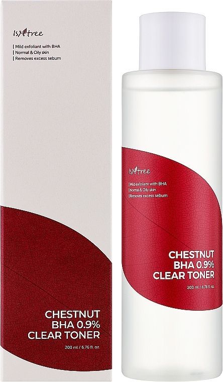 Купити Тонер очищувальний з BHA кислотою і екстрактом каштану Chestnut BHA 0,9% Clear Toner на Elune.com.ua