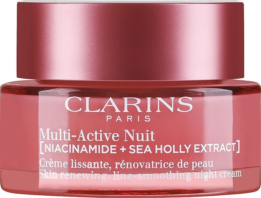 Купити Clarins Нічний крем для обличчя для всіх типів шкіри Multi-Active Night Face Cream Niacinamide + Sea Holly Extract на Elune.com.ua