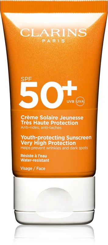 Купити Крем сонцезахисний для обличчя Clarins Youth-Protecting Sunscreen SPF 50 на Elune.com.ua