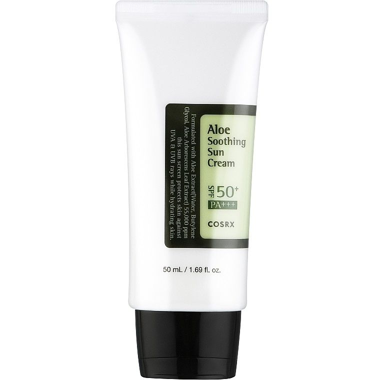 Купити Сонцезахисний крем з алое СПФ 50+ Aloe Soothing Sun Cream SPF50+ PA+++ на Elune.com.ua
