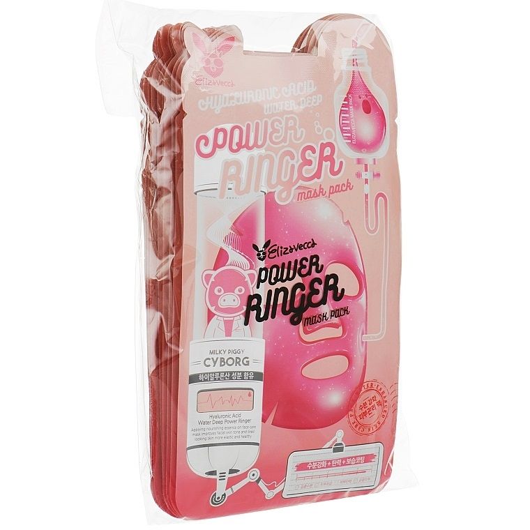 Купити Зволожувальна тканинна маска з гіалуроновою кислотою Hyaluronic Acid Water Deep Power Ringer Mask на Elune.com.ua