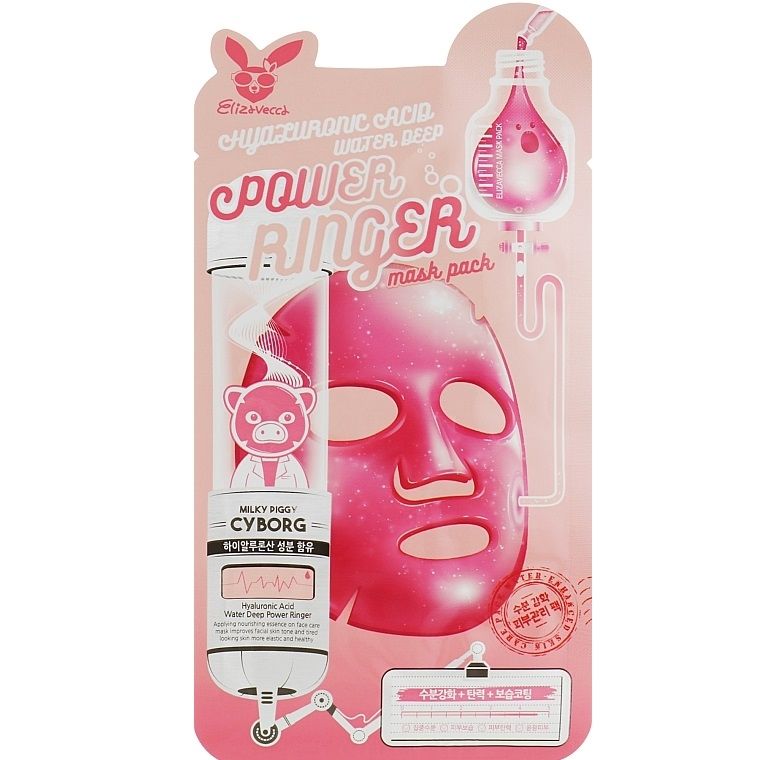 Купити Зволожувальна тканинна маска з гіалуроновою кислотою Hyaluronic Acid Water Deep Power Ringer Mask на Elune.com.ua