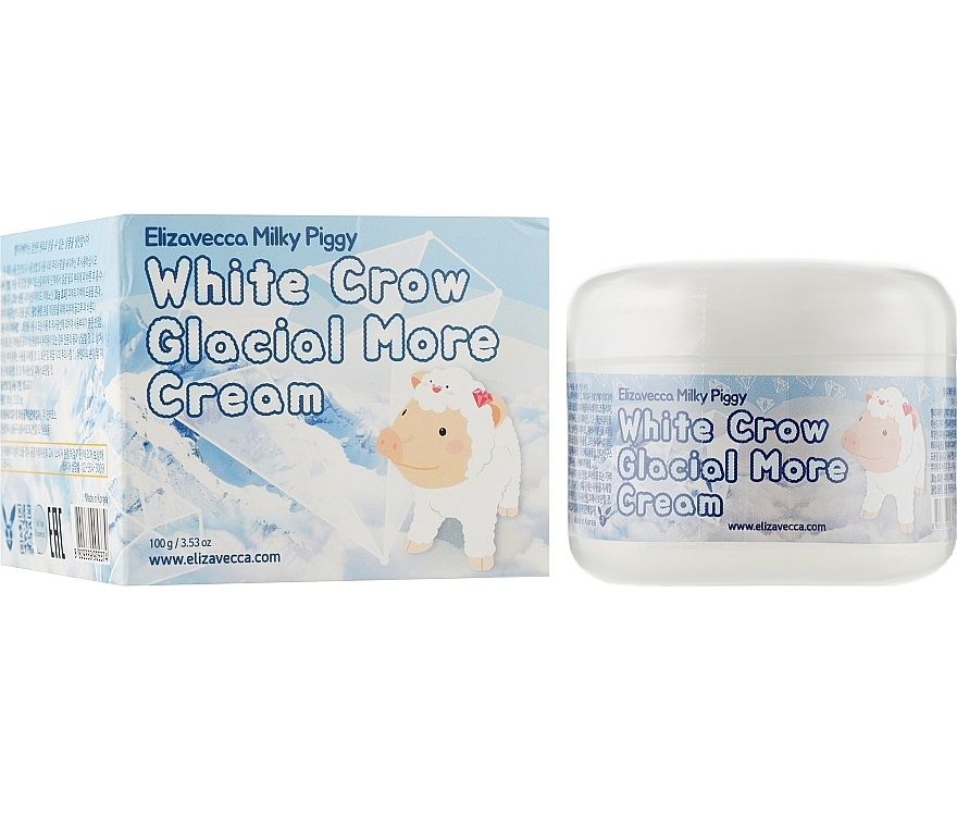 Купити Крем для обличчя повітряний Face Care Milky Piggy White Crow Glacial More на Elune.com.ua