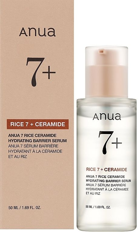 Купити Освітлювальна рисова сироватка Anua Rice 7 Ceramide Hydrating Barrier Serum на Elune.com.ua