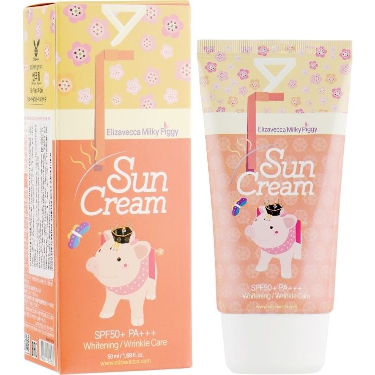 Купити Сонцезахисний крем СПФ 50+ Face Care Milky Piggy Sun Cream SPF 50+ на Elune.com.ua