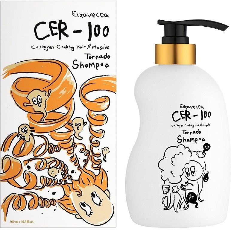 Купити Шампунь для волосся з колагеном CER-100 Collagen Coating Hair A+ Muscle Tornado Shampoo на Elune.com.ua