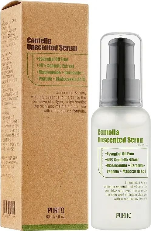 Купити Сироватка з екстрактом центелли без олій Centella Unscented Serum на Elune.com.ua