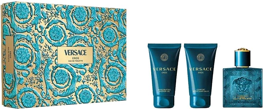 Купити Набір Versace Eros (edt 50ml + 50ml sh/gel + 50ml as/b) на Elune.com.ua