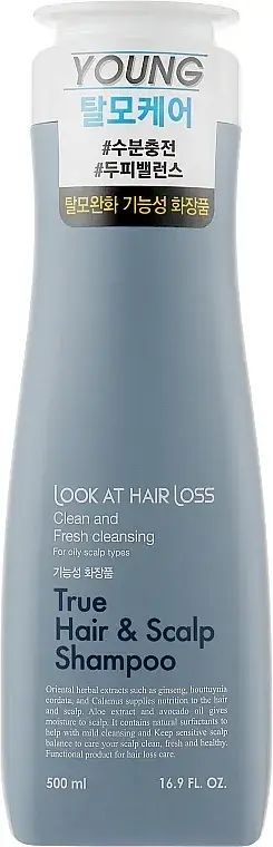 Купити Шампунь для жирної шкіри голови Look At Hair Loss True Hair & Scalp Shampoo на Elune.com.ua