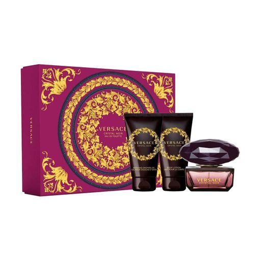 Купити Набір Versace Crystal Noir (edt 50ml + b/lot 50ml + sh/gel 50ml) на Elune.com.ua