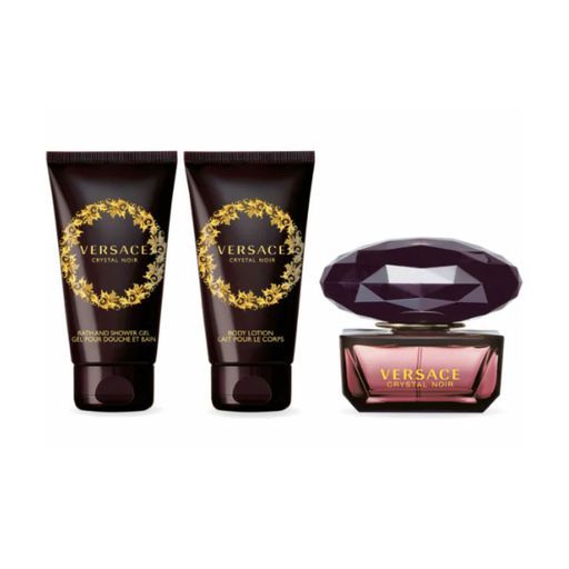 Купити Набір Versace Crystal Noir (edt 50ml + b/lot 50ml + sh/gel 50ml) на Elune.com.ua