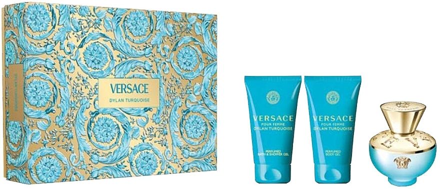 Купити Набір Versace Pour Femme Dylan Turquoise (edt 50ml + b/lot 50ml + sh/gel 50ml) на Elune.com.ua