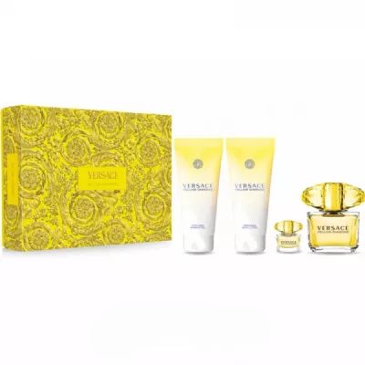 Купити Набір Versace Yellow Diamond (edt 90ml + edt 5ml + b/lot 100ml + sh/gel 100ml) на Elune.com.ua