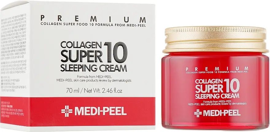Купити Омолоджувальний нічний крем для обличчя з колагеном Collagen Super10 Sleeping Cream на Elune.com.ua