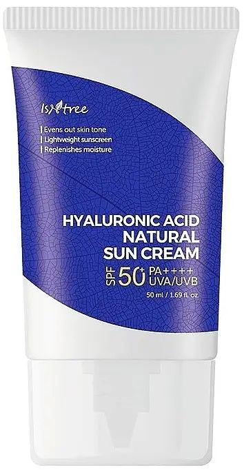 Купити Крем сонцезахисний з гіалуроновою кислотой Hyaluronic Acid Natural Sun Cream SPF/СПФ 50+/PA++++ на Elune.com.ua