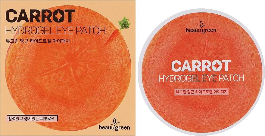 Купити Антиоксидантні гідрогелеві патчі з морквою Beauugreen Carrot Hydrogel Eye Patch на Elune.com.ua