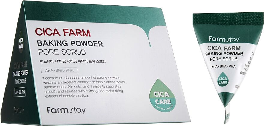 Купити Скраб для обличчя з центелою Cica Farm Baking Powder Pore Scrub на Elune.com.ua