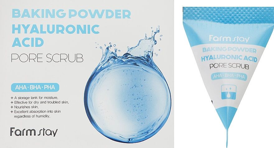 Купити Скраб для обличчя з гіалуроновою кислотою Hyaluronic Acid Baking Powder Pore Scrub на Elune.com.ua